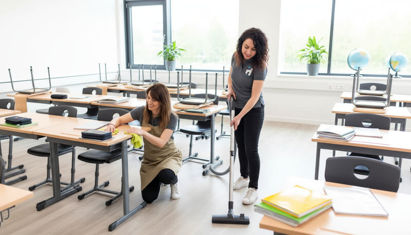 School schoonmaak